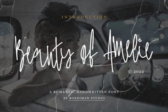 Beauty of Amelie: A Romantic Handwritten Font for Modern Design