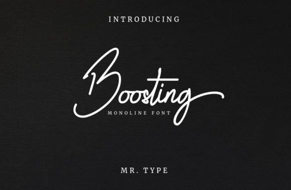 Boosting: The Perfect Handwritten Typeface for Your Craft Projects