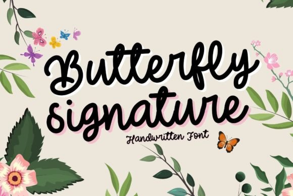 Butterfly Signature: A Handwritten Script Font for Editorial Design