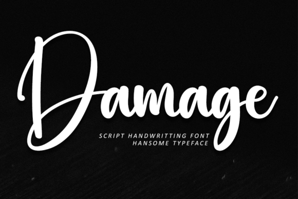 Damage: A Modern Script Typeface for Editorial Design