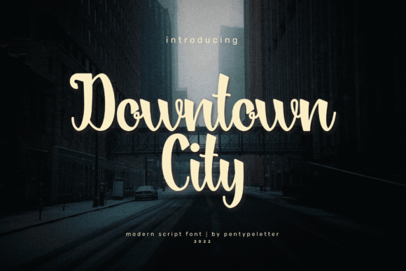 Downtown City: The Bold Script Font for Modern Web Design