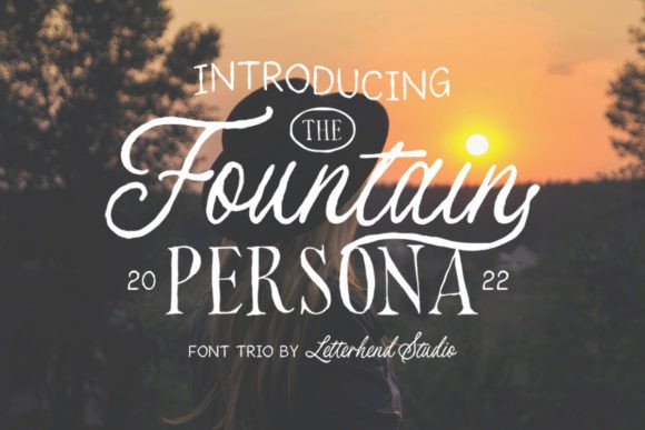 Fountain Persona Trio: Elegant Script Font for Handmade Creations
