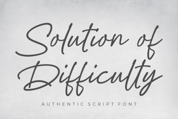 Solution of Difficulty Font for Business Branding