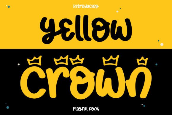 Yellow Crown Font for Web Design and Branding