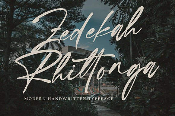 Zadekah Rhittonga: A Handwritten Script Font for Modern Editorial Design